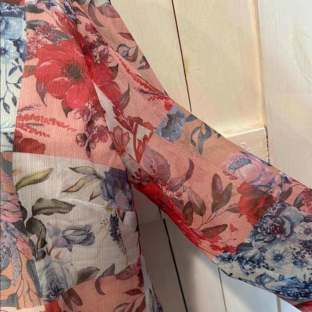 Soft Surroundings Patchwork Floral Blouse - image 2